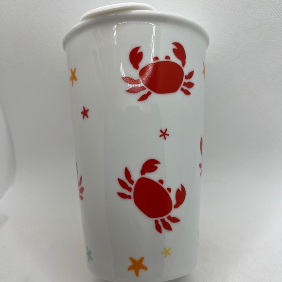 David’s Tea Ceramic Lobster & Stars Tea Mug Tumbler - Picture 3 of 14